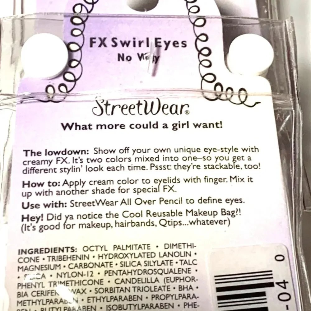 NEW Revlon Street Wear FX Swirl Eyes EYESHADOW No Way Purple & White Swirl